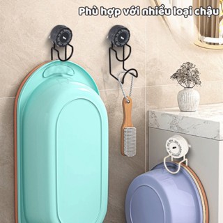 Móc Treo Thau Chậu Nhà Tắm Hút Chân Không Chịu Lực, Giá Cốc Hút Treo Đồ Đa Năng Không Khoan Đục