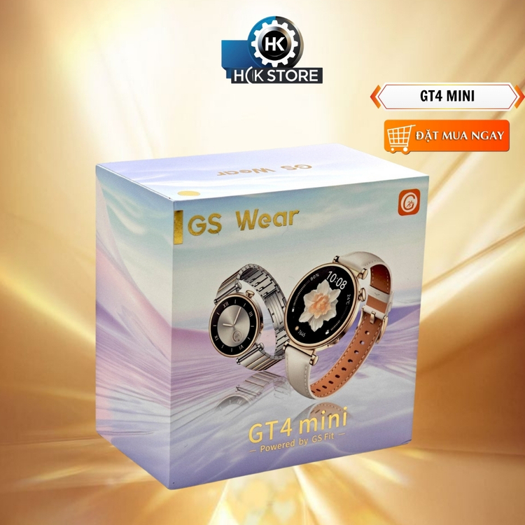 Đồng Hồ Thông Minh Mặt Tròn Nữ GS WEAR WATCH GT4 MINI size 41mm. Món quà ý nghĩa tặng bạn gái