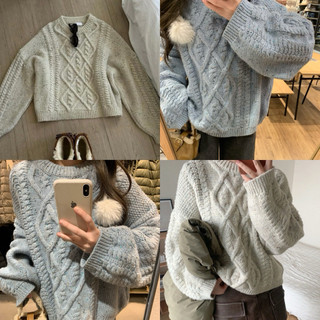  Áo sweater len vặn thừng  Có sẵn hoả tốc - Hình ảnh thật shop chụp  