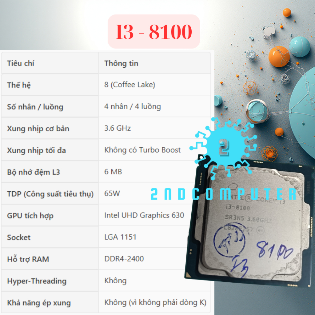 CPU Intel Core i3-8100