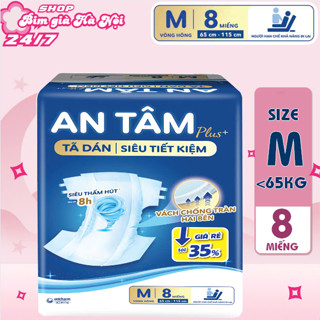 Bỉm già An Tâm M8 L8 XL8 siêu thấm Có vách chống tràn #An Tâm #antam #bỉm già an tâm #tã già an tâm #bỉm antam phú đạt