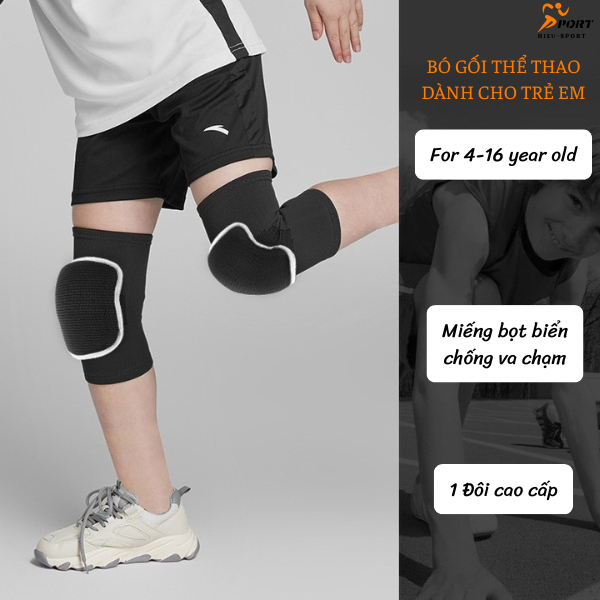 (1Đôi) Bó Gối Thể Thao Có Đệm Bảo Vệ Đầu Gối Trẻ Em Khi Chơi Bóng Rổ, Bóng Đá, Xe Đạp...Bó Gối Dành 