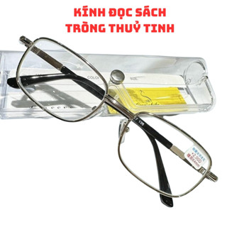  kính lão nam nữ tròng kính thủy tinh gọng hợp kim cao cấp 