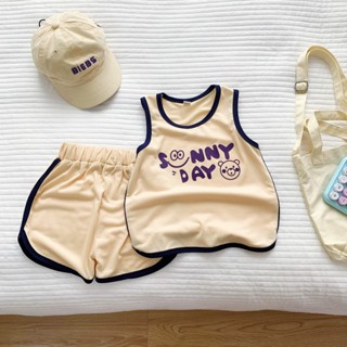  Bộ Ba Lỗ Cho Bé In Chữ Sunny Day Bộ Sát Nách Cho Bé Chất Cotton Cao Cấp Từ 6-27kg Minmin baby 