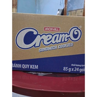  Bán sỉ Thùng Bánh Cream O hương vani gồm 24 gói x 85g bánh quy kem 
