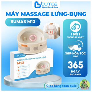 [Quà Tết] Máy Massage Lưng Bụng BUMAS M13 - Đai Massage Bụng Kinh - Chườm Ấm Thảo Dược - Quà Tặng Yêu Thương