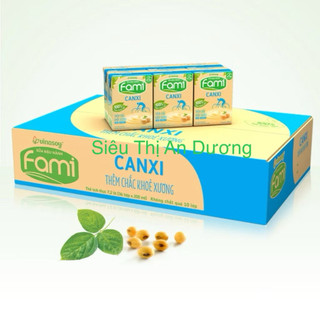  Thùng sữa đậu nành Fami Nguyên chất- Can xi  36 hộp x 200ml    Date Mới Nhất   