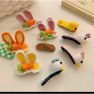  Kẹp tóc thủ công bằng len sợi handmade 
