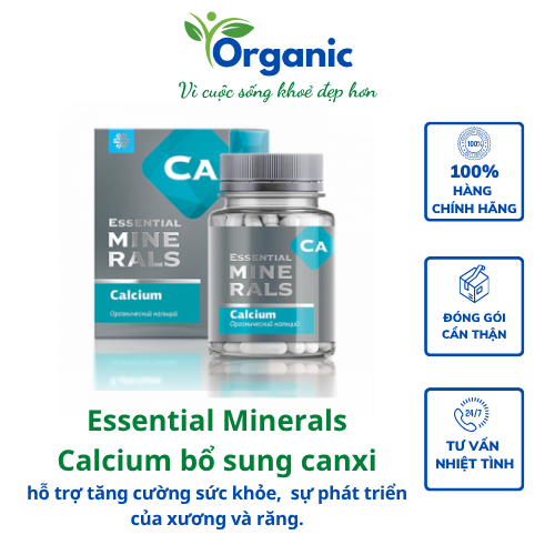 Date 1/2027 Viên uống bổ sung canxi Essential Minerals Calcium - Siberian Wellness - 60 viên