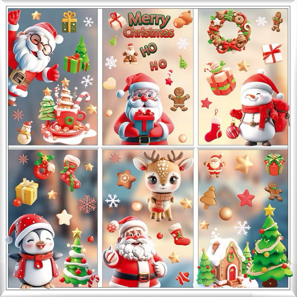 Decal Noel 2025 -decal giáng sinh 2025, decal trang trí noel 2025 trang trí cửa kính