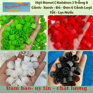  Hạt lọc Kaldnes 8 cánh trắng- đỏ - xanh cao cấp hàng loại 1 vật liệu lọc 