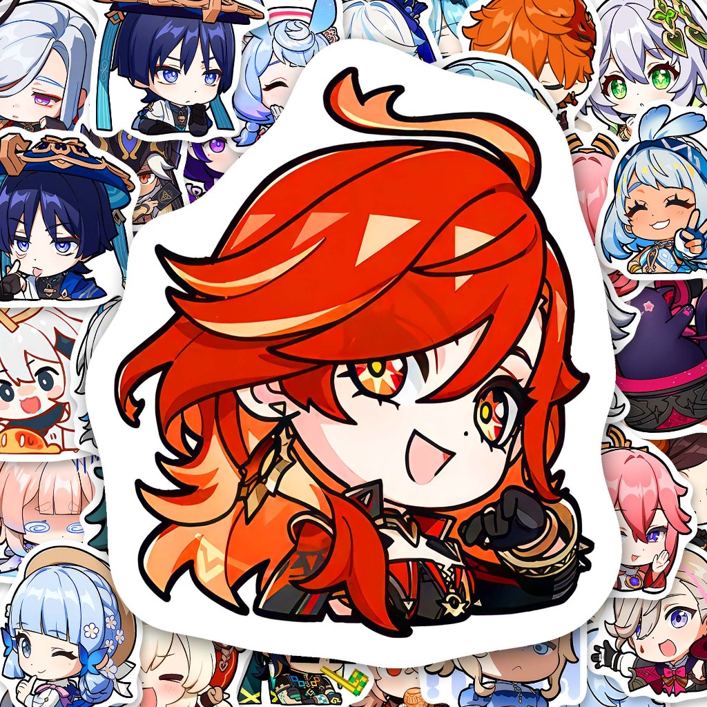 Sticker Genshin Impact Chống Nước 3x3cm In Mizuki, Citlali, Kinich, Ei, Varesa, Furina, Skirk, Durin