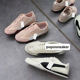 popo sneaker giay sneaker đế bằng 2 màu basic dễ mang
