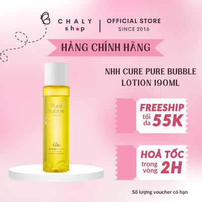 Nước hoa hồng cân bằng kiềm dầu da nhạy cảm Cure Pure Bubble Lotion 190ml Nhật Bản