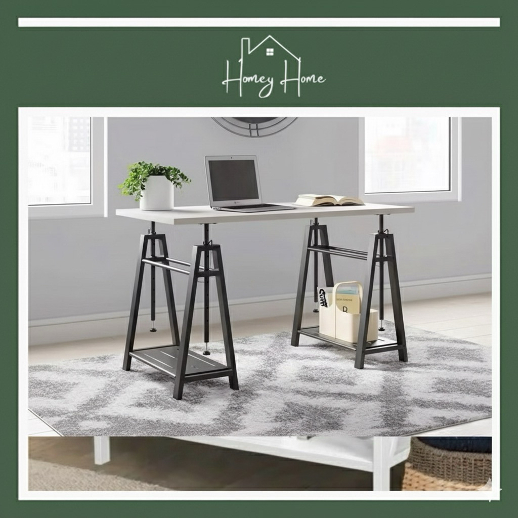 BÀN VI TÍNH/ LÀM VIỆC/ BÀN HỌC NÂNG HẠ ĐỘ CAO - SIGNATURE DESIGN BY ASHLEY