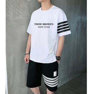 Set bộ thời trang nam phối sọc THOW cá tính K1