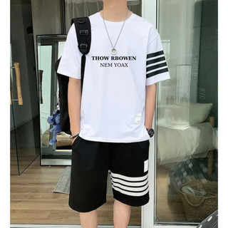 Set bộ thời trang nam phối sọc THOW cá tính K1