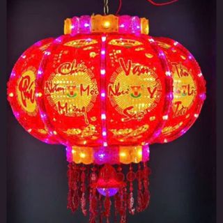  HÀNG LOẠI 1 Đèn Lồng điện Xoay 360 Độ Kết Hợp Led Nháy Đa Sắc Màu Lồng Đèn Xoay 3D trang trí Tết 2025- MẪU 3D 
