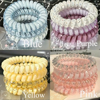  Set 4 Dây Cột Tóc Lò Xo Nhiều Màu Sắc Dễ Thương Không Đau Tóc Phụ Kiện Tóc Cho Nữ Và Bé Gái 
