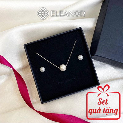 Dây chuyền bông tai nữ Eleanor Accessories ngọc trai nhân tạo bộ trang sức phụ kiện trang sức 8221
