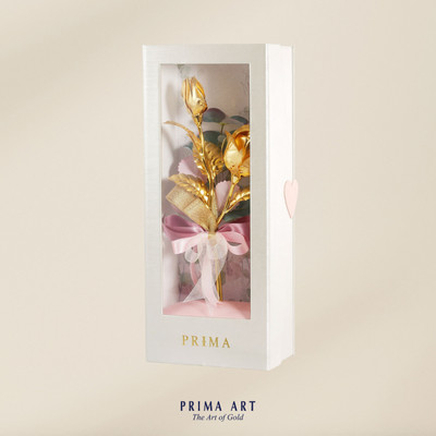 Hoa Hồng Mỹ Nghệ Phủ Vàng 24K PRIMA ART -DGS-0071-02