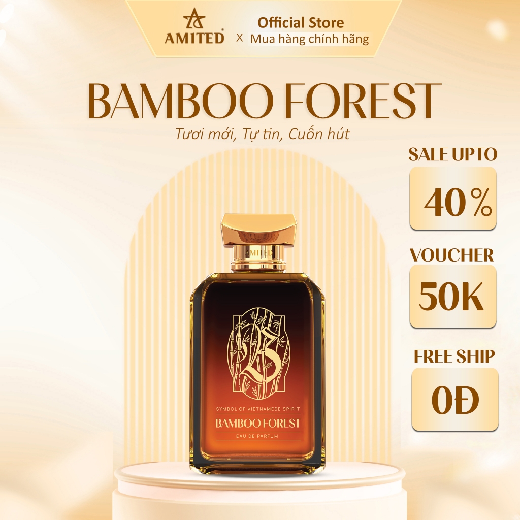 Nước Hoa Amited Bamboo Forest Hương Thơm Sang Trọng, Lịch Lãm, Lưu Hương Lâu Dành Cho Nam