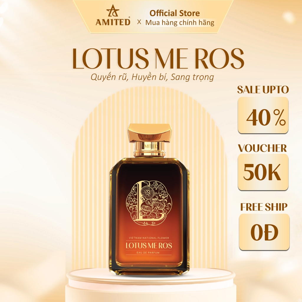 Nước Hoa Amited Lotus Me Ros Hương Thơm Ngọt Ngào, sang chảnh Lưu Hương Lâu Dành Cho Nữ