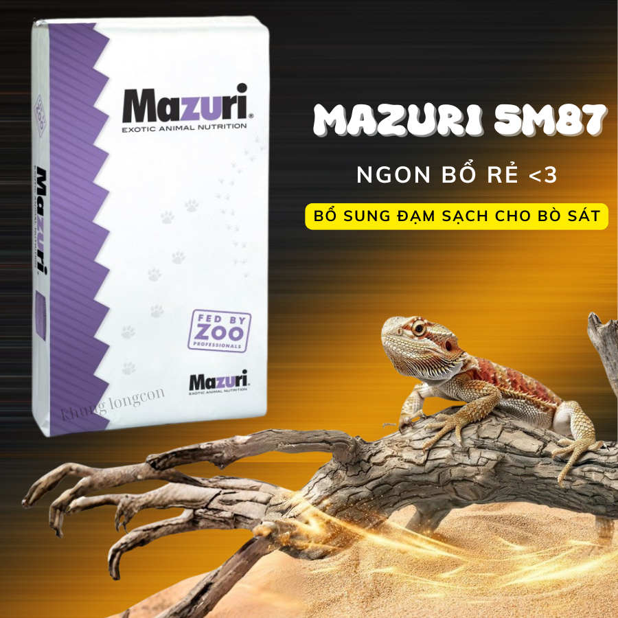 MAZURI 5m87 RÙA NƯỚC, BÒ SÁT.thức ăn dinh dưỡng cho rồng nam mỹ, rồng úc.