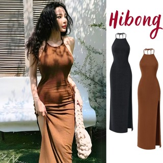  Đầm YẾM DÀI Hở Lưng Xẻ Đùi Cúp Mút Ngực Nữ DB01 Váy Ôm Body Maxi Đuôi Cá Chất Thun Gân Kiểu Gợi Cảm Sexy - HIBONG 