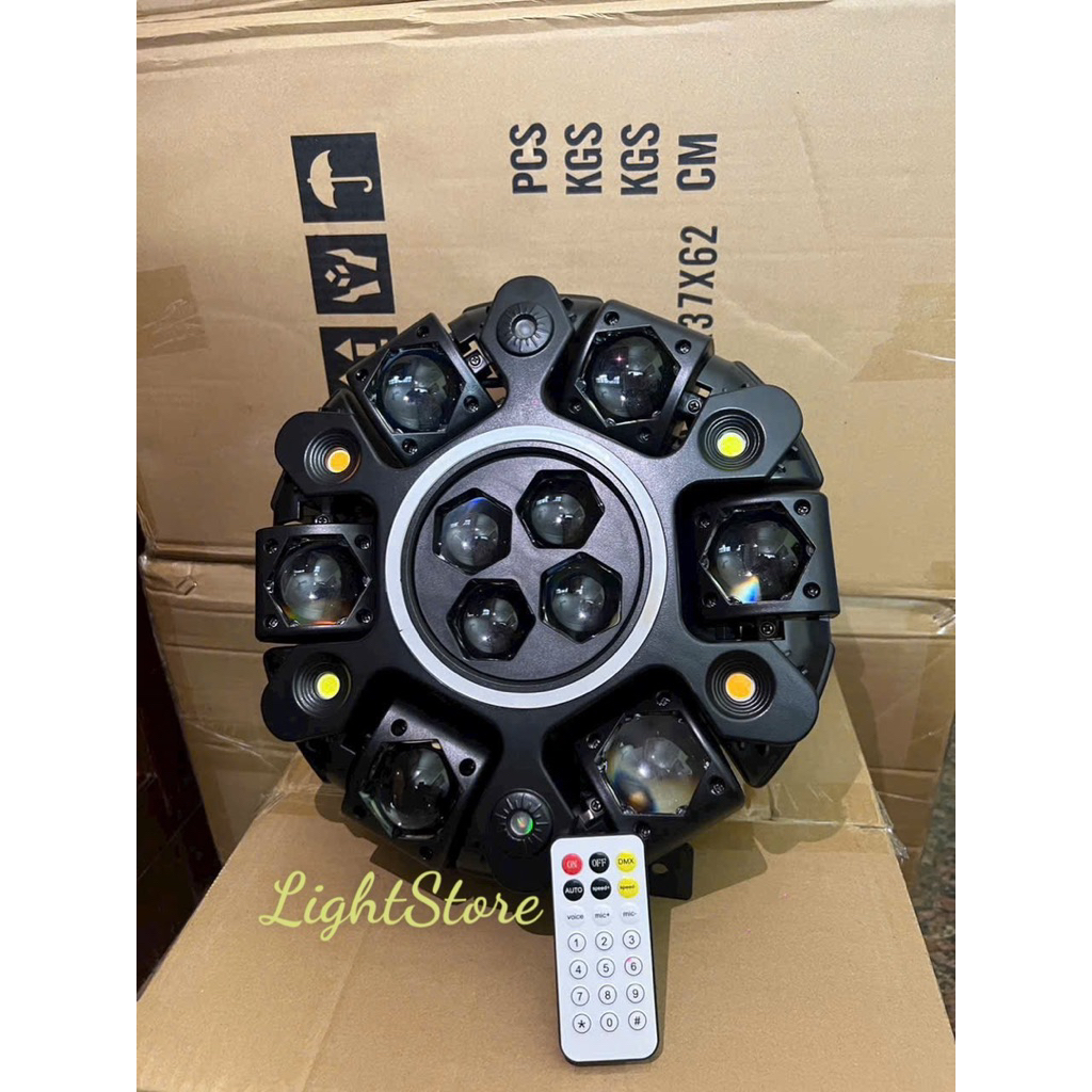 Đèn Moving 16 bóng tròn ; moving 16 bóng pro; LightStoreQN; đèn sân khấu