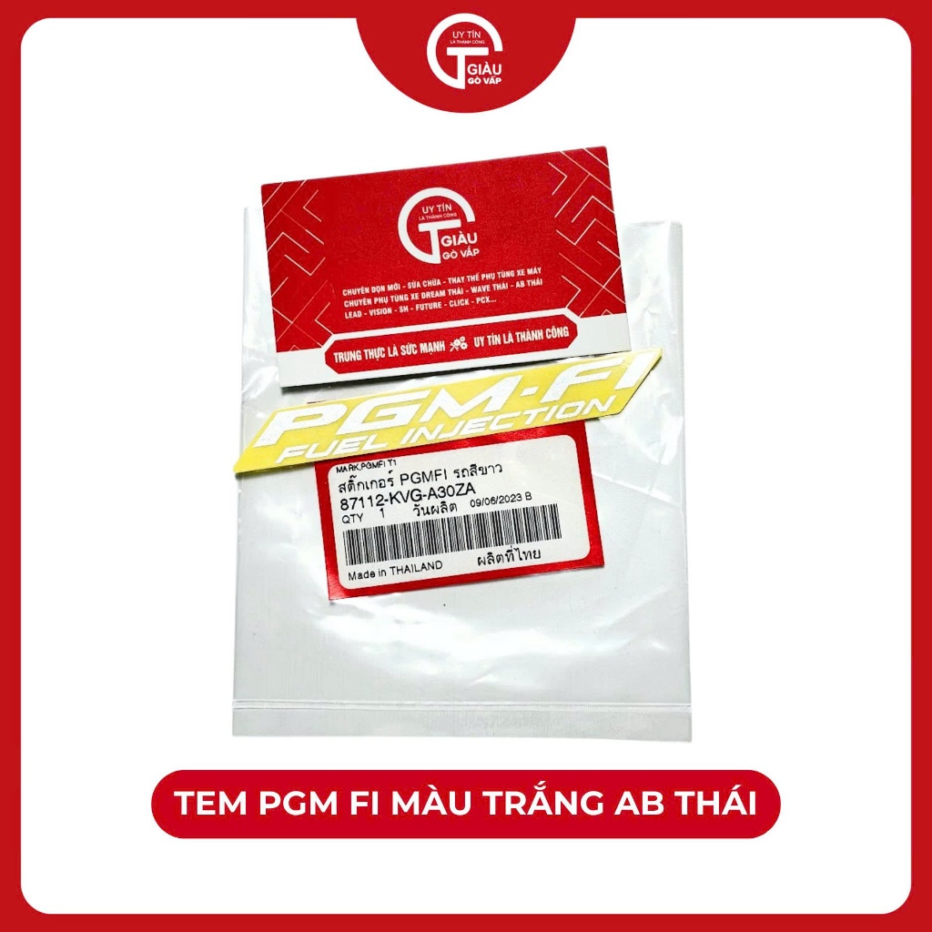 Phụ Tùng Tem PGM-Fi Trắng Air Blade AB 110 Thái Hàng Thái Lan