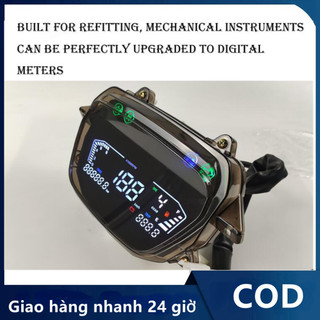 Đồng hồ đo tốc độ kỹ thuật số LED Đồng hồ đo tốc độ xe máy Lắp ráp 199 km/h Đồng hồ đo tốc độ cho Demak EX90 Dream C100