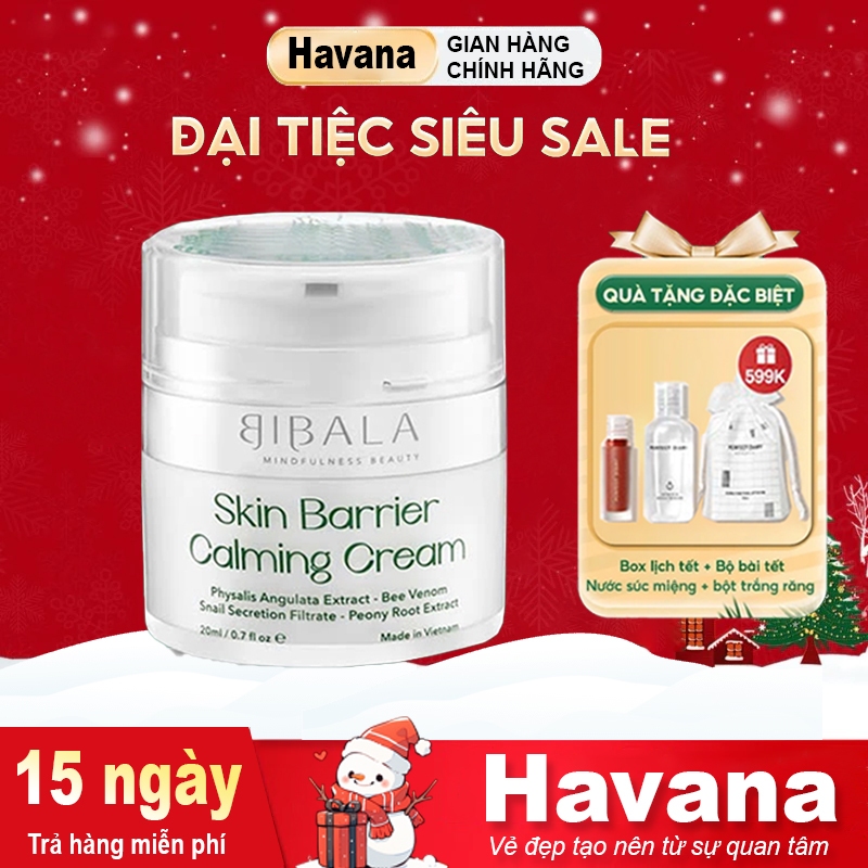  Kem Dưỡng Bibala Phục Hồi Lành Thương Giảm kích Ứng SKIN BARRIER CALMING CREAM 20g 