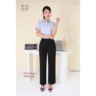  Quần tây nữ ống xuông vừa . chất vải dày dặn có độ co giãn tốt lưng cao mặc trên rốn 3cm mã sản phẩm 722 