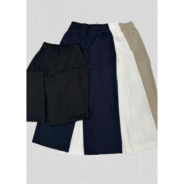 Quần Ống Rộng Nữ Vải Kaki Gió Lụa Loại 1 Co Giãn Mềm Mát Lưng Chun Sau Cạp Cao MA686 | BigBuy360 - bigbuy360.vn