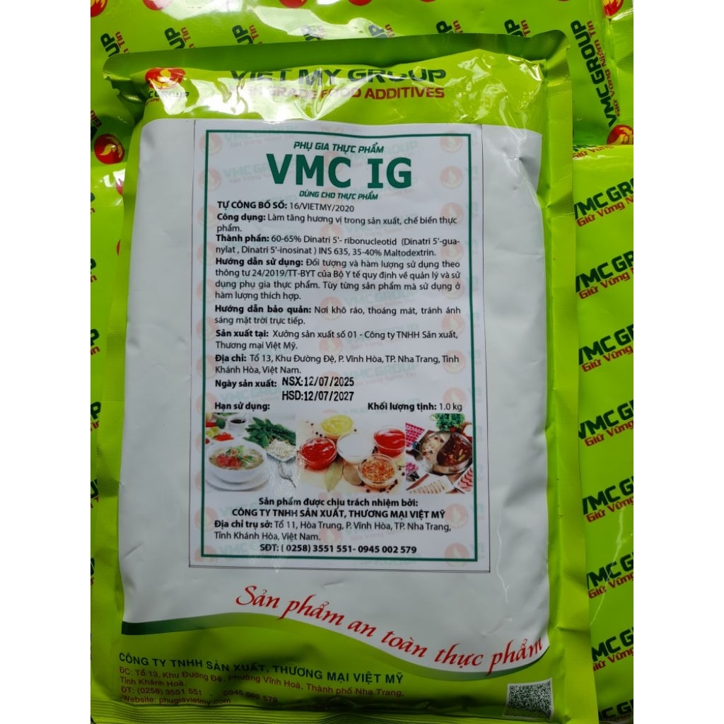 VMC IG CHẤT ĐIỀU VỊ, TẠO NGỌT CHO CÁC MÓN ĂN, THAY THẾ MÌ CHÍNH