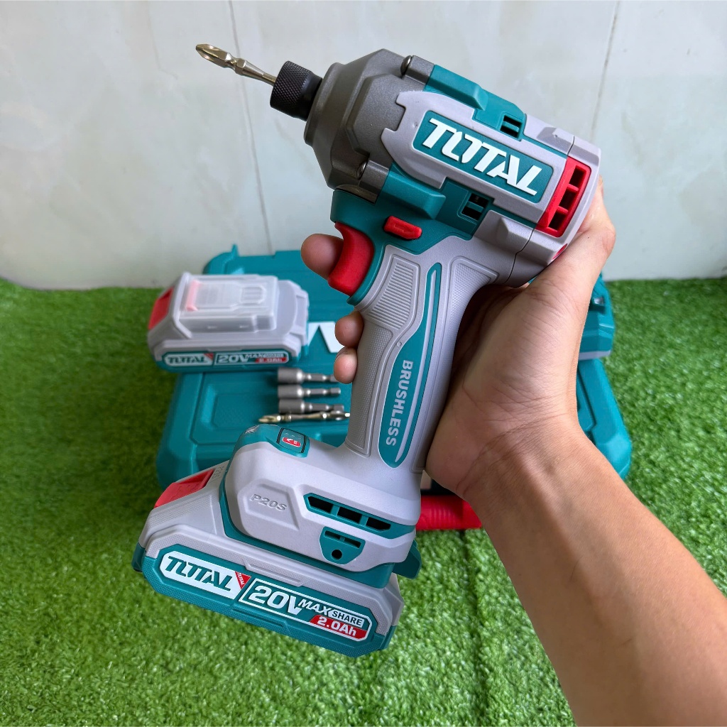 Máy Siết Vít Pin 20V TOTAL TIRLI2028 Không Chổi Than 285Nm Kèm 2 Pin 2.0Ah