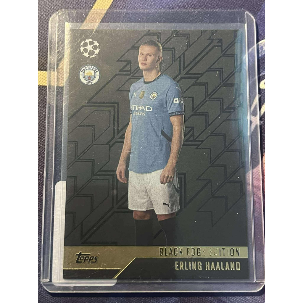 Thẻ bóng đá #N37 Erling Haaland Manchester City Black Edge Edition Topps Match Attax 2024/25