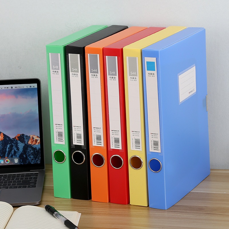 Hộp File Đựng Tài Liệu A4 Để Bàn, Bìa Đựng Hồ Sơ Văn Phòng, Kẹp Tài Liệu A4 Độ Dày 3,5cm