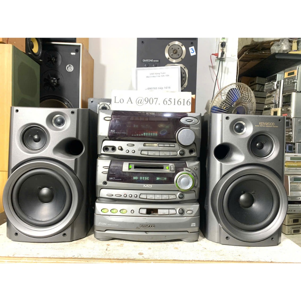 Bán bộ dàn trung nghe nhạc khủng bố Kenwood  RXD - L1MD ( loa L550) hát cực tốt Hàng bãi nhật về