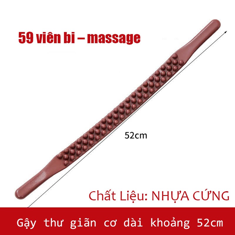 Gậy Massage Cổ Vai Gáy 59 Bi Tròn, Đả Thông Kinh Lạc, Massage Bụng Lưng tiện lợi