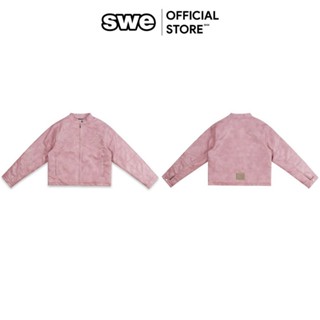 Áo Khoác Da Unisex Nam Nữ Local Brand SWE BLOSSOM LEATHER JACKET - Hồng 