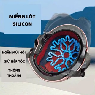 SET 2 Lót Mũ Bảo Hiểm Chống Nóng 2 Mặt Thoáng Khí Massage Đầu 6 nhánh, Chống Bết Tóc – Lắp Mọi Loại Mũ