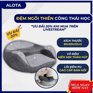  Đệm ngồi thiền công thái học 3B Care D2 giúp nâng đỡ giảm đau đệm ngồi bệt dày chống xẹp lún 