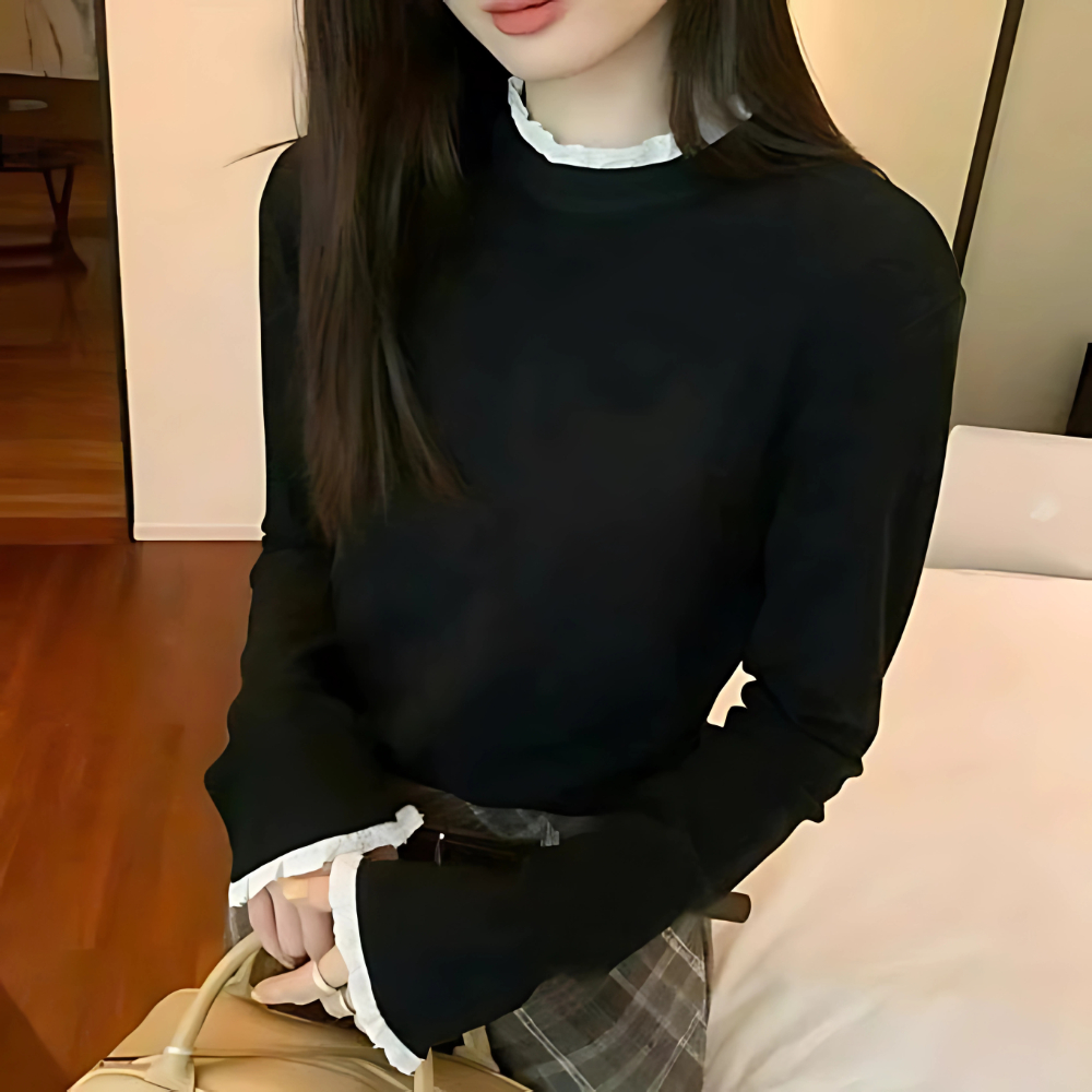 [New Winter] Áo giữ nhiệt lông thỏ phối ren điệu đà ấm áp size 35-80kg | BigBuy360 - bigbuy360.vn