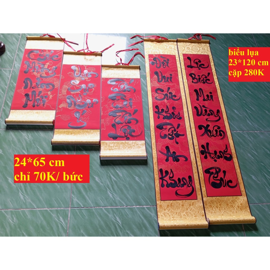 liểng trang trí tết  giá tốt (Biểu lụa các loại)