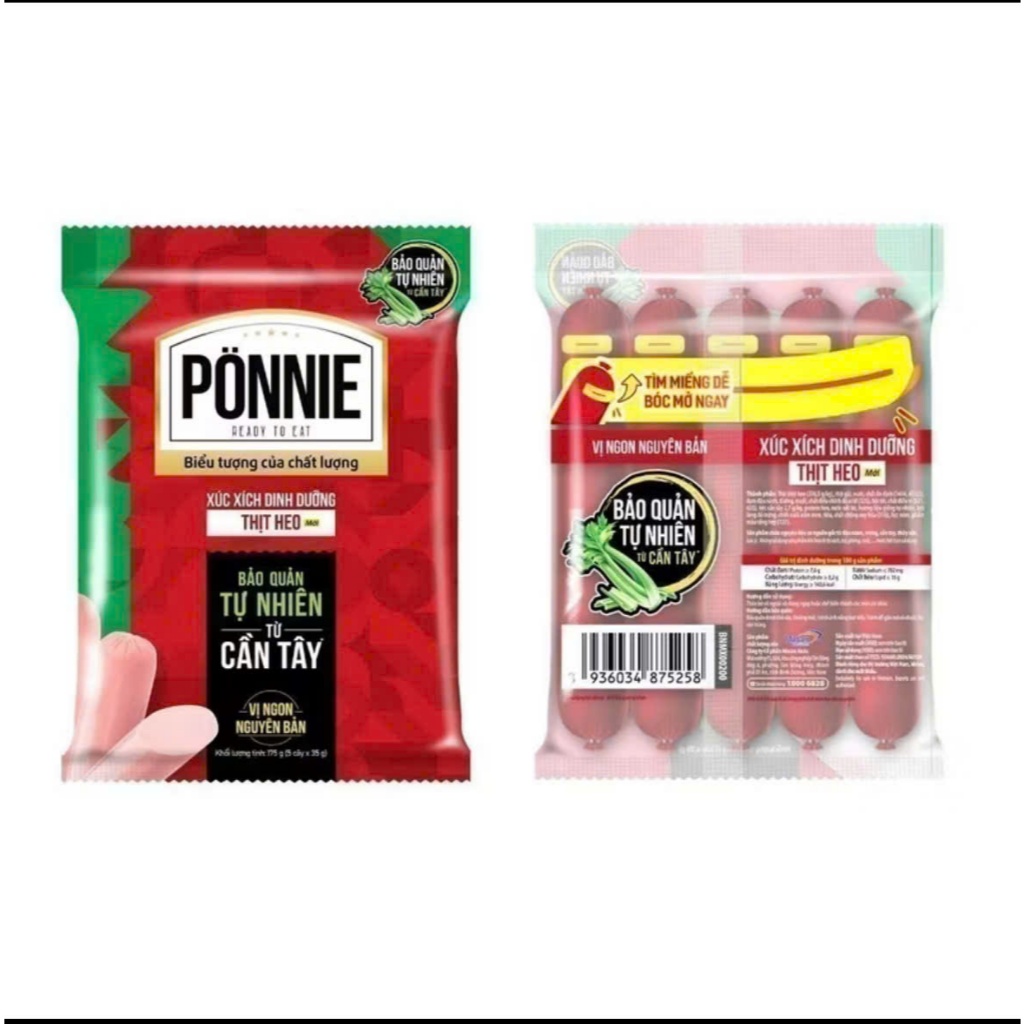 Combo 2 bịch Xúc xích Cuốn Cuốn Ponnie rong biển xốt & hạt giòn 100% thịt chuẩn ATVSTP Snack dinh dư