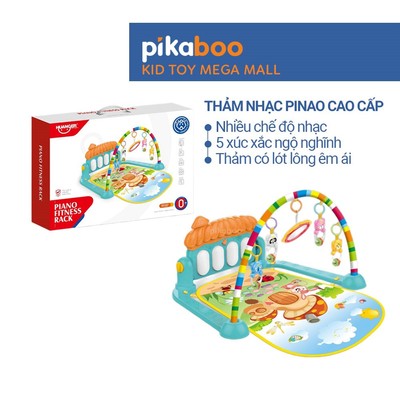 Đồ chơi thảm nhạc piano cho bé Pikaboo, kèm xúc xắc, chất liệu nhựa chắc chắn an toàn
