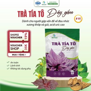  Trà tía tô dây gắm TRATOSA 8 Vị thảo dược tốt cho gout và khớp 60 túi lọc hòan toàn từ thiên nhiên 