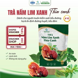  Trà nấm lim xanh thìa canh TRATOSA 8 Vị - 60 gói 4g thảo dược hoàn toàn từ thiên nhiên 